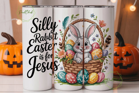 Silly Rabbit Easter Tumbler Wrap Sublimation PixelChick 