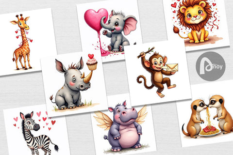 Silly Safari Digital Paper Digital Pattern artnoy 