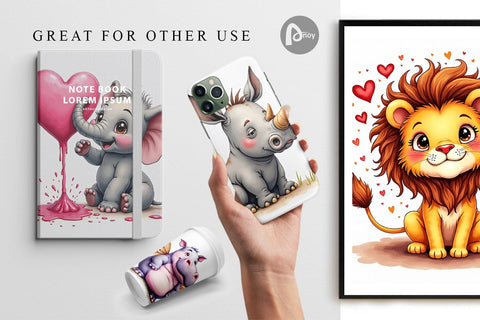 Silly Safari Digital Paper Digital Pattern artnoy 