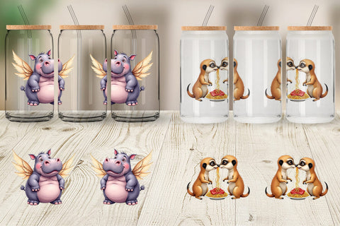 Silly Safari Glass Can Sublimation artnoy 