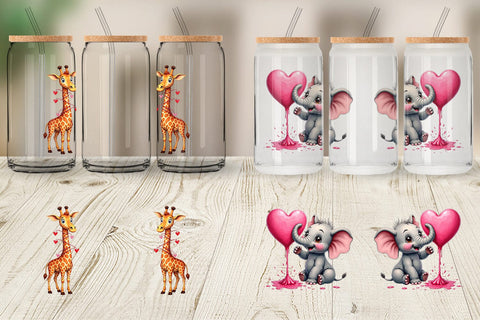 Silly Safari Glass Can Sublimation artnoy 