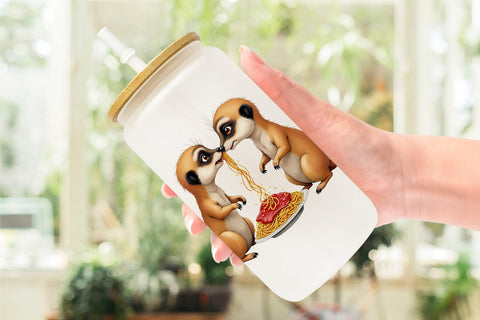 Silly Safari Glass Can Sublimation artnoy 