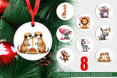 Silly Safari Ornament Sublimation artnoy 