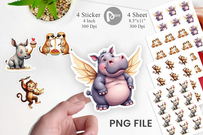 Silly Safari Sticker Sublimation artnoy 