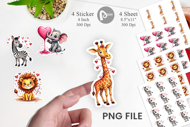 Silly Safari Sticker Sublimation artnoy 