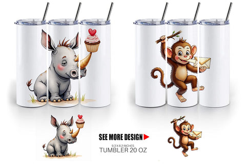 Silly Safari Tumbler Sublimation artnoy 