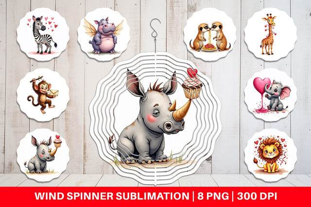 Silly Safari Wind Spinner Sublimation artnoy 