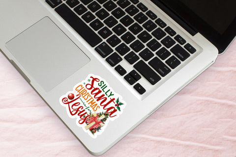 Silly santa Christmas Sticker Design Sublimation Regulrcrative 