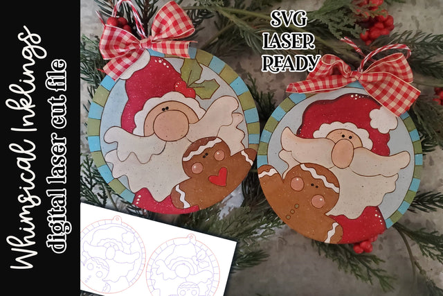 Silly Santa Ornament Set SVG SVG Whimsical Inklings 