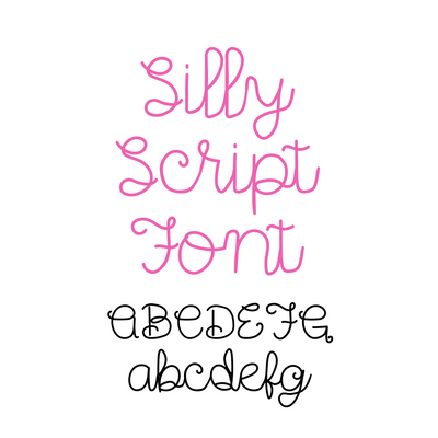 Silly Script Font OTF, Fonts for Crafting, Handwritten Font Font Crafting With Brenna 