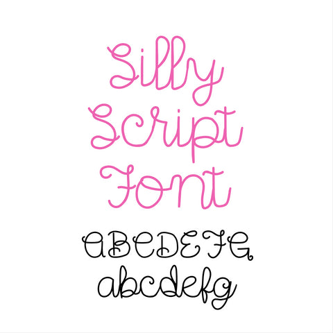 Silly Script Font OTF, Fonts for Crafting, Handwritten Font Font Crafting With Brenna 