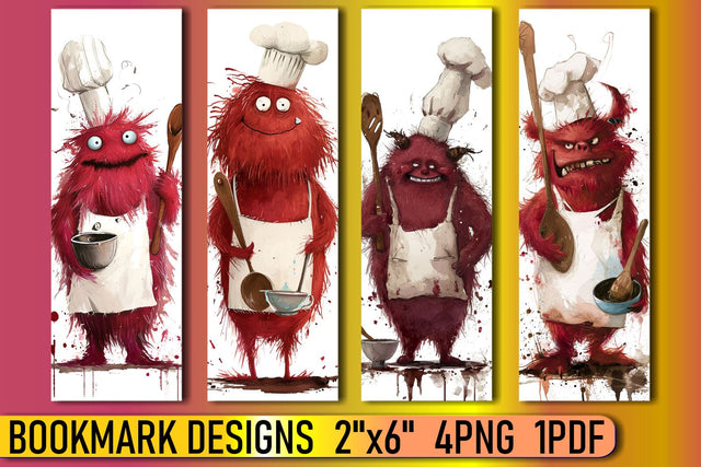 Silly Watercolor Beastly Bookmarks Sublimation afrosvg 