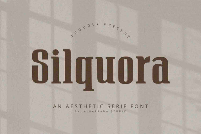 Silquora - Serif Font Font Alpaprana Studio 
