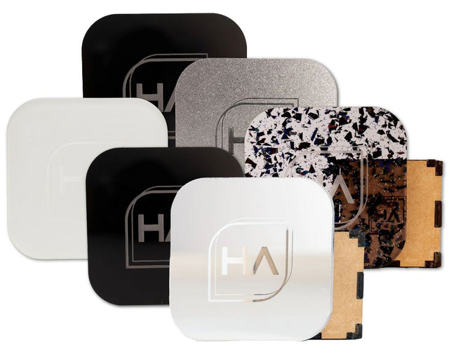 Silver and Black Acrylic Team Bundle | 6 1/8" 12 x 19 Sheets Physical Houston Acrylic 