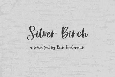 Silver Birch Script Font Beck McCormick 
