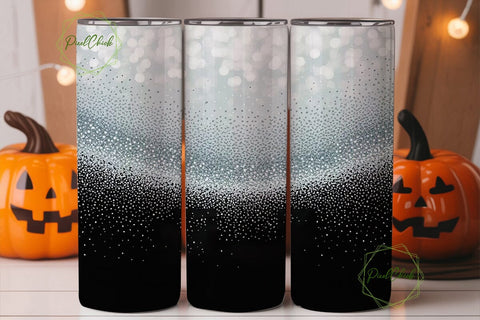 Silver Glitter Bokeh 20oz Tumbler Wrap Sublimation PixelChick 