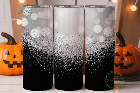 Silver Glitter Bokeh 20oz Tumbler Wrap Sublimation PixelChick 