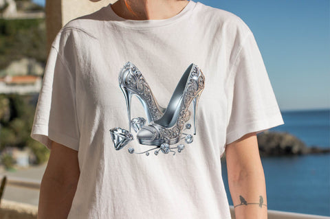 Silver Luxury Heels Sublimation Clipart Bundle Sublimation SVGArt 