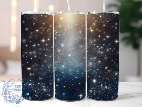 Silver Ombre Tumbler, Blue Glitter Design, 20oz Tumbler Wrap, Sublimation Design, Ombre Tumbler, Sparkly Drinkware, Glitter Tumbler Wrap Sublimation ToriDesigns 