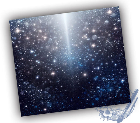 Silver Ombre Tumbler, Blue Glitter Design, 20oz Tumbler Wrap, Sublimation Design, Ombre Tumbler, Sparkly Drinkware, Glitter Tumbler Wrap Sublimation ToriDesigns 