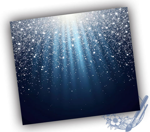 Silver Ombre Tumbler, Blue Glitter Design, 20oz Tumbler Wrap, Sublimation Design, Ombre Tumbler, Sparkly Drinkware, Glitter Tumbler Wrap Sublimation ToriDesigns 