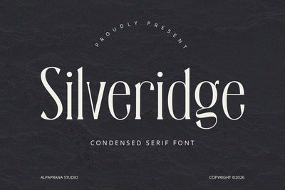 Silveridge - Serif Font Font Alpaprana Studio 