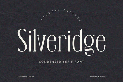 Silveridge - Serif Font Font Alpaprana Studio 