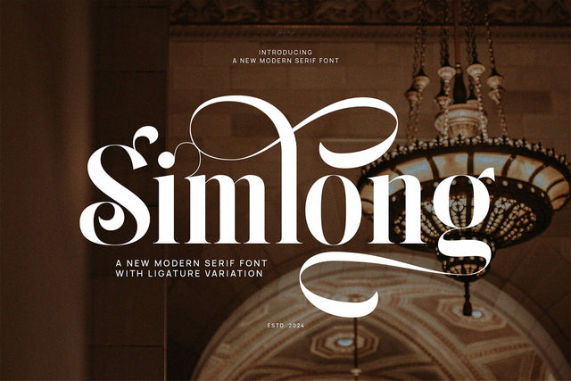 Simlong - Elegant Serif Font Font studioalmeera 