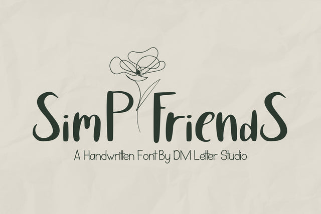 Simp Friends Font Dm Letter Studio 
