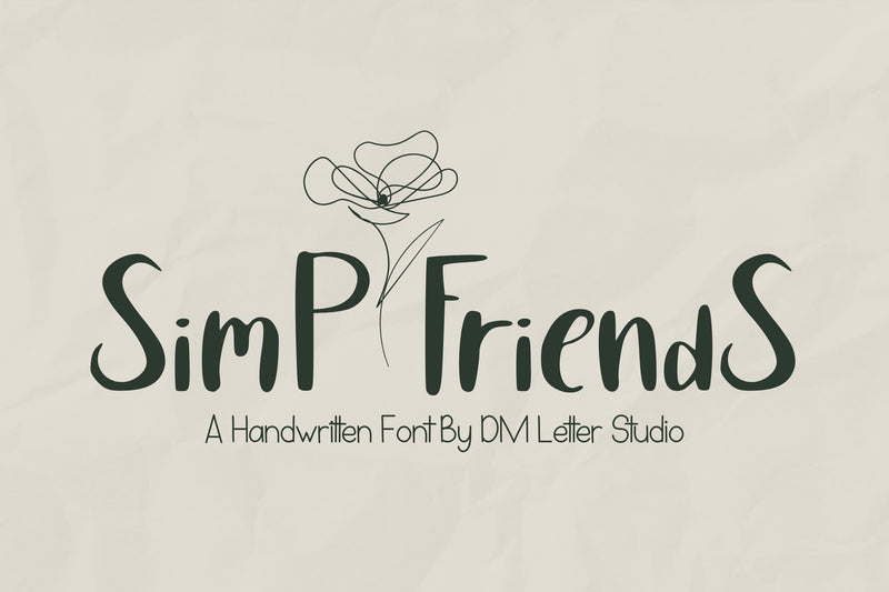Simp Friends Font Dm Letter Studio 