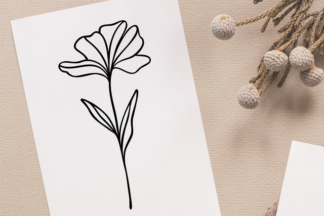 Simple Abstract Flower SVG RFCreative 