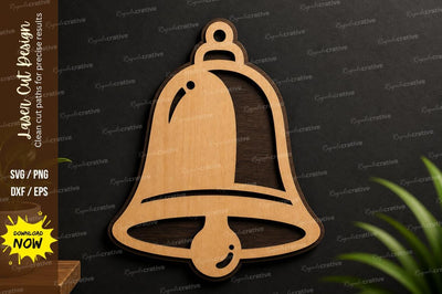 Simple Bell Laser Cut Wall Art File SVG Regulrcrative 