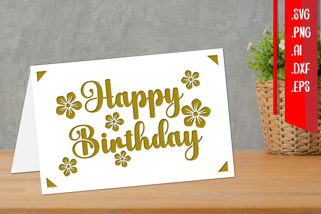 Simple Birthday Card, Birthday Insert Card, Cricut Joy Insert Svg SVG zafrans studio 