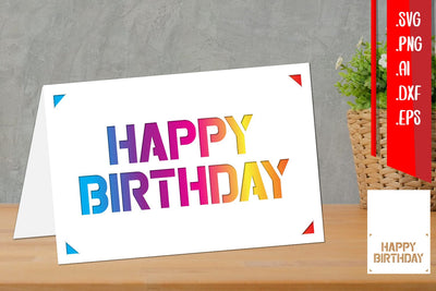Simple Birthday Card, Birthday Insert Card, Cricut Joy Insert Svg SVG zafrans studio 