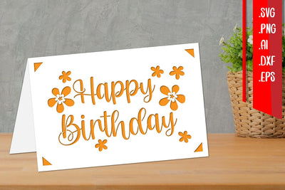 Simple Birthday Card, Birthday Insert Card, Cricut Joy Insert Svg SVG zafrans studio 