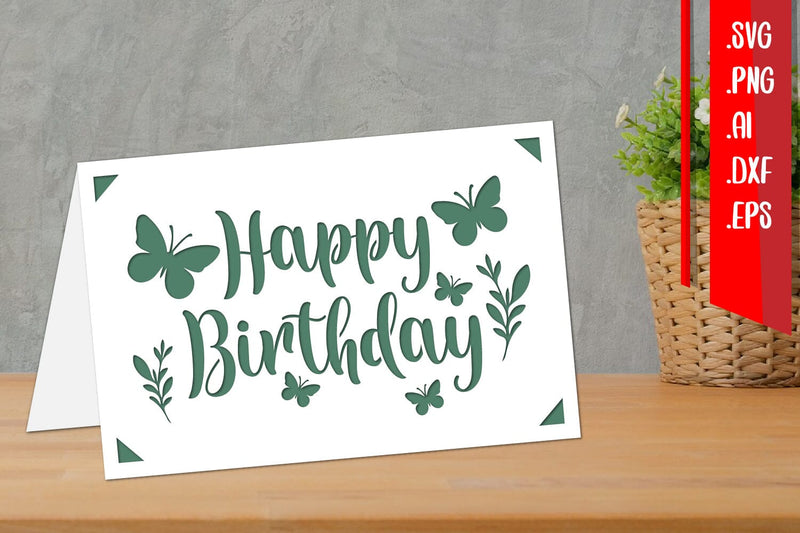 Simple Birthday Card, Birthday Insert Card, Cricut Joy Insert Svg SVG zafrans studio 