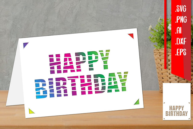 Simple Birthday Card, Birthday Insert Card, Cricut Joy Insert Svg SVG zafrans studio 