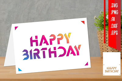 Simple Birthday Card, Birthday Insert Card, Cricut Joy Insert Svg SVG zafrans studio 