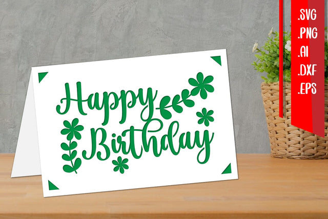 Simple Birthday Card, Birthday Insert Card, Cricut Joy Insert Svg SVG zafrans studio 