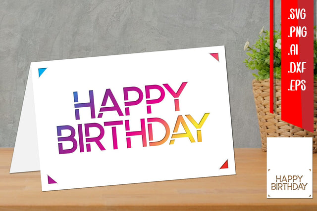 Simple Birthday Card, Birthday Insert Card, Cricut Joy Insert Svg SVG zafrans studio 
