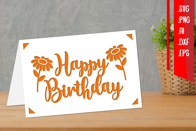 Simple Birthday Card, Birthday Insert Card, Cricut Joy Insert Svg SVG zafrans studio 