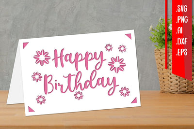 Simple Birthday Card, Birthday Insert Card, Cricut Joy Insert Svg SVG zafrans studio 