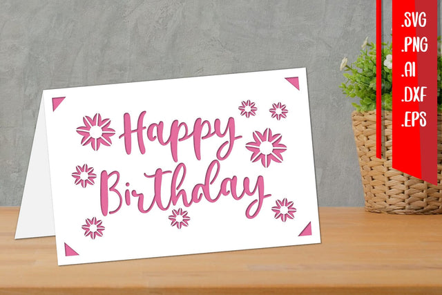 Simple Birthday Card, Birthday Insert Card, Cricut Joy Insert Svg SVG zafrans studio 