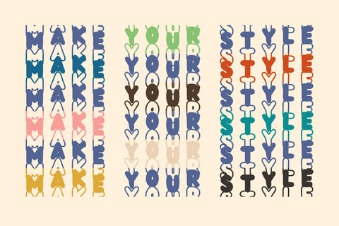 Simple Bubble Stacked Font Dm Letter Studio 