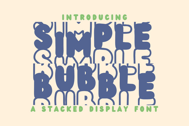 Simple Bubble Stacked Font Dm Letter Studio 