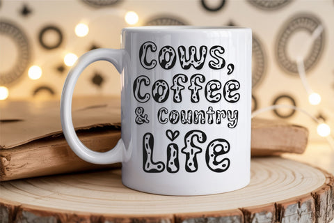 Simple Cow Font | Cute Cow Font with Farm Animals Font TonisArtStudio 