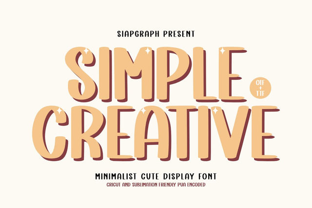 Simple Creative - Cute Display Font Font Masyafi Studio 