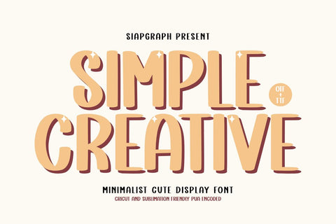 Simple Creative - Cute Display Font Font Masyafi Studio 