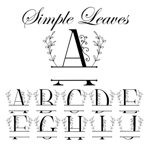 Simple Leaves Monogram Font Dm Letter Studio 