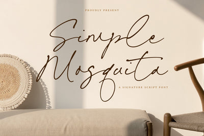 Simple Mosquita - Signature Script Font Font Timur type 